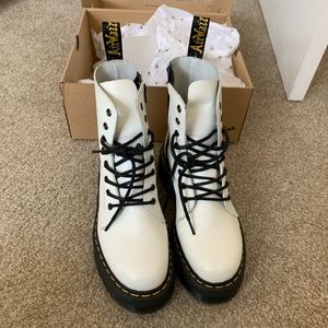 Dr martens Jadon white platform boots